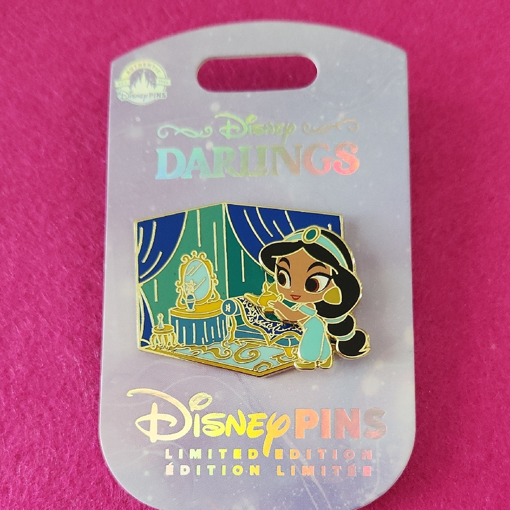 Disney DARLINGS Jasmine Enamel Pin - Teal, Navy, Gold